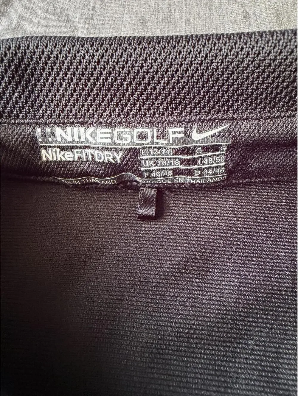 Nike Fit Dry Women's Large Long-Sleeve Black Polo